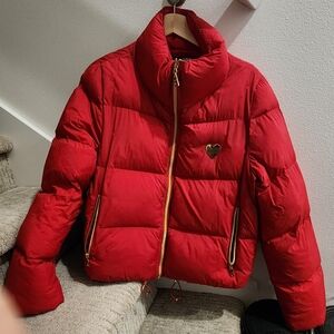 Love Moschino Red Quilted Jacket